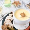Cheese fondue with vegetables